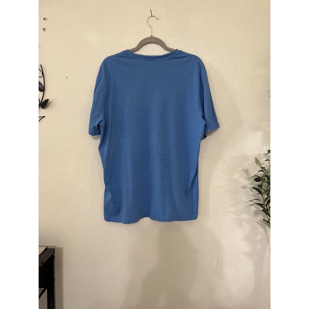 Lacoste Mens Regular Fit Script Logo Graphic T-Shirt Blue XXL FR 7 FA13751-07 - Picture 2 of 8